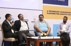 Praveen Joseph, chief executive, DP World Cochin; Kevin D'souza, director commercial and business development, DP World; Sanjay Mehta, founder and partner at 100X.VC and Ajay R., co-founder, Startup Reseau, discuss the future of a start-up eco-system for logistics