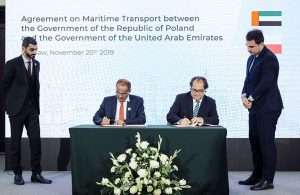 H.E. Dr. Abdullah Belhaif Al Nuaimi, UAE Minister of Infrastructure Development and Chairman of Federal Transport Authority (FTA) - Land and Maritime, recently met with Marek Gróbarczyk, Poland’s Minister of Maritime Economy