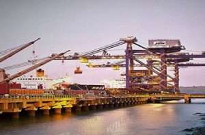 The JSW Infrastructure iron ore terminal in Paradip