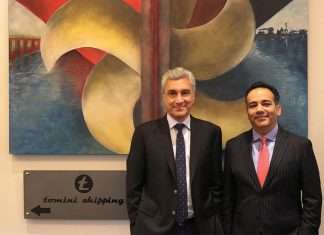 Imtiaz Shaikh, Tomini group chairman, with Nitin Mehta, CEO