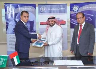 The contract for four FSIV’s was signed by Jamal Abki, General Manager of Grandweld Shipyards, and Fawaz Talal Ali Al Tamimi, Vice President of Tamimi Group, in the presence of Ibrahem Al Saeed, Managing Director of High Seas Marine Industrial Services Co.