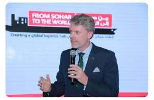Mark Geilenkirchen, Sohar Port’s CEO, highlighting achievements in 2019 at its annual business reception