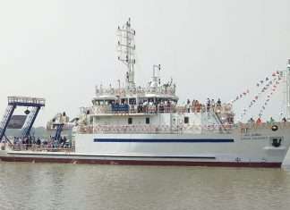 The Indian-built, IRClass Sagar Anveshika
