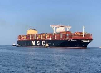 MSC Isabella calling into the Port of Salalah earlier this month