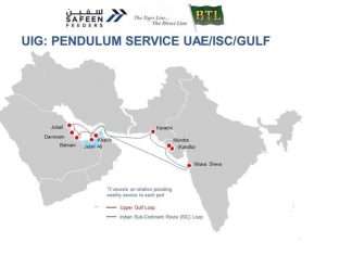 The initial port rotations of the Safeen Feeders service