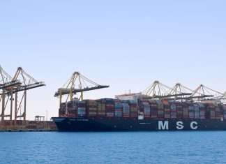 MSC Gulsun alongside at King Abdullah Port in Saudi Arabia