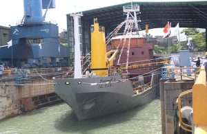 The buoy tender vessel, Al-Faw, being launched in Colombo