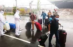 Indian seafarers being disembarked in Cochin