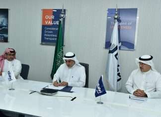 Bahri Chief Executive, Abdullah Aldubaikhi, signing the contract for ten new chemical tankers