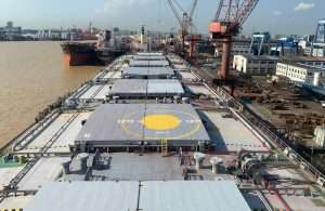 The bulk carrier Nikki at China’s Cosco Guangzhou shipyard