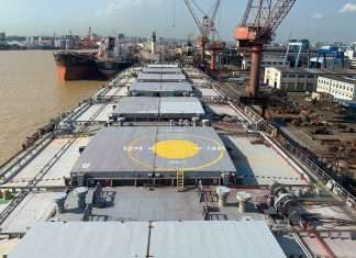 The bulk carrier Nikki at China’s Cosco Guangzhou shipyard