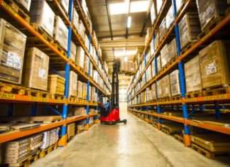 The Yanmar warehouse at Dubai airport