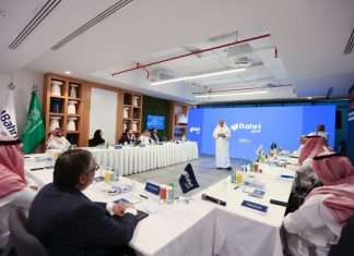 Bahri’s CEO, Eng. Abdullah Aldubaikhi, talking to investors about Bahri’s recent achievements