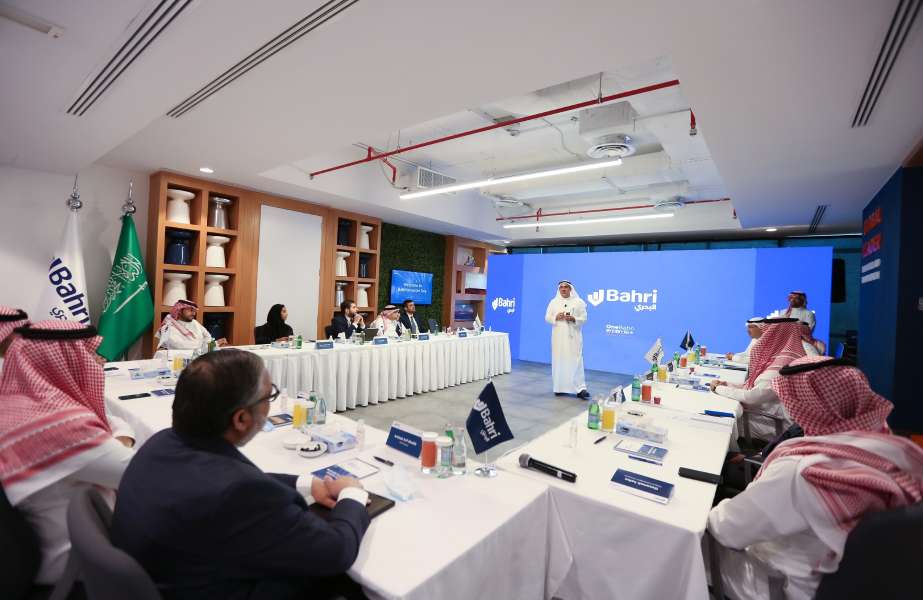 Bahri’s CEO, Eng. Abdullah Aldubaikhi, talking to investors about Bahri’s recent achievements