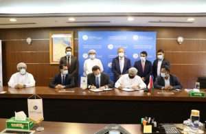 Port of Duqm executives sign the agreement with Middle East Fuji Khimji Shipping