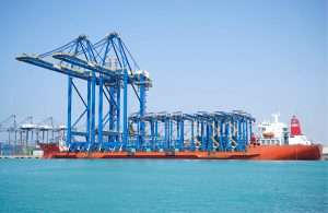 The new cranes arriving at RSGT in Jeddah