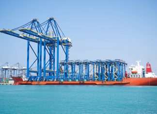 The new cranes arriving at RSGT in Jeddah