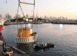 One of the newly completed Calm buoys