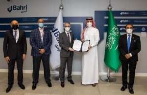 Bahri executives receiving the latest ISO certification
