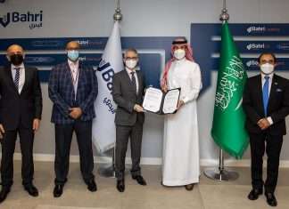 Bahri executives receiving the latest ISO certification