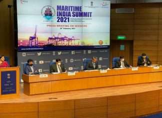 The press briefing for the forthcoming Maritime India Summit