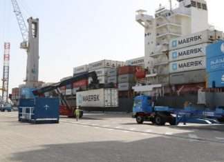 Maersk’s Mercer Archipelago alongside at Duqm port