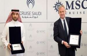 Last month Fawaz Farooqui, Managing Director of Cruise Saudi, and Pierfrancesco Vago, Executive Chairman of MSC Cruises, signed a landmark framework agreement in the Saudi capital city Riyadh to mark the beginning of the new partnership.