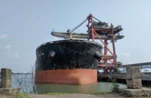 A 297m bulk carrier at New Mangalore Port Trust, one of India’s Major Ports, recently