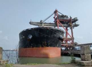 A 297m bulk carrier at New Mangalore Port Trust, one of India’s Major Ports, recently