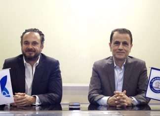 Ahmed T. Khalil, General Manager of Allianz Middle East Ship Management and Jamal Abki, General Manager of Grandweld Shipyards