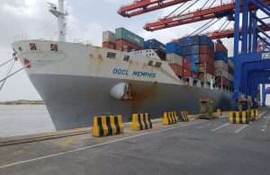 The inaugural vessel of CI1 service calls at APM Terminals Pipavav