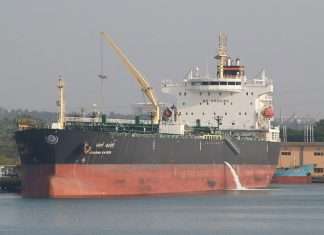 The SCI tanker Swarna Kaveri was the first of the SCI fleet to receive a ballast water treatment system retrofit