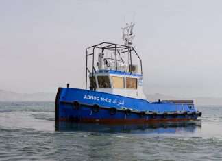 One of the new line boats recently delivered to ADNOC L&S by Albwardy Damen