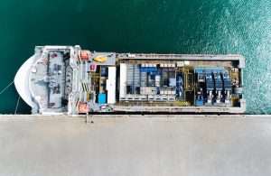 An aerial view of one of the new vessels acquired by OFCO