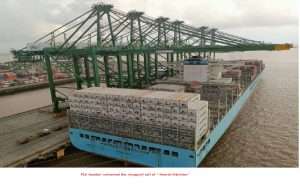 The maiden call of Maersk Gibraltar at PSA Mumbai