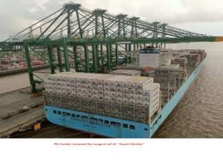 The maiden call of Maersk Gibraltar at PSA Mumbai