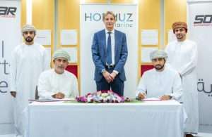 Executives from Sohar Port and Hormuz Marine signing the round-the-clock bunker fuel supply agreement