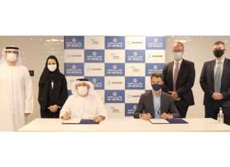 Agreement was signed by Christopher Cook, Managing Director, Maersk UAE and Abdulla Bin Damithan, CEO & Managing Director, DP World – UAE Region & Jafza in Dubai