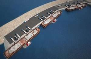 A computer-generated image of a fully developed Suwaiq Port
