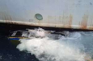 The HullWiper ROV in action
