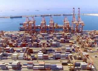 The Port of Salalah in Oman is a major regional gateway port and transshipment hub on the Arabian Sea.