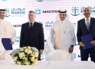 The agreement was signed by His Excellency the President of the Saudi Ports Authority, Omar bin Talal Hariri, and the Managing Director of Maersk Saudi Arabia, Mohammad Shihab