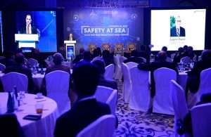 Eugene Mayne speaking at the inaugural Tristar Safety at Sea conference