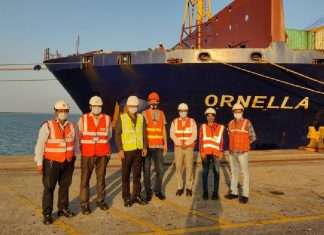 Ornella was the first SIS service vessel to call at JNPT