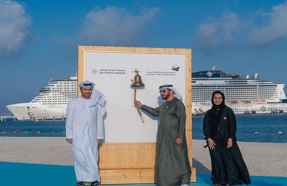 Story1 His Highness Sheikh Hamdan Bin Zayed Al Nahyan rang the bell to mark the official inauguration of the new jetty, with Captain Mohamed Juma Al Shamisi, Managing Director and Group CEO, AD Ports Group; and Noura Rashid Al Dhaheri, Managing Director - Cruise Business, AD Ports Group also in attendance