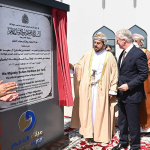 HH Sayyid Asa’adbin Tarik Al Said, the chief guest of the opening ceremony unveiled the commemorative plaque, marking the official opening of the Port of Duqm, in the presence of the King and the Queen of the Belgians.