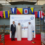 The keel laying ceremony was attended by Jamal Abki, General Manager of Grandweld; Mubarak Al Woqayan, CEO of SCC; and BV class representatives in Dubai