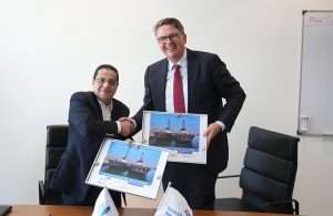 Osman Ibrahim, Group President and CEO, Rawabi Holding, and Jan-Wim Dekker, Chief Commercial Officer, Damen