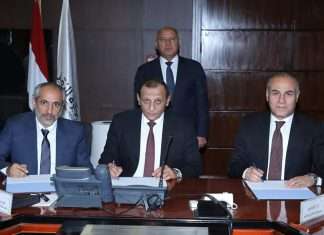 AD Ports executives signing the latest agreements in Egypt