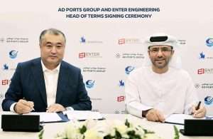 The signing ceremony between AD Ports and Enter Engineering